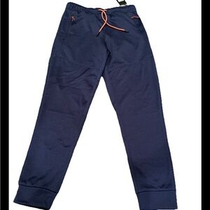 NWT Mens Motion Tech Fleece Jogger Pants Drawstring Navy Gray Size Small